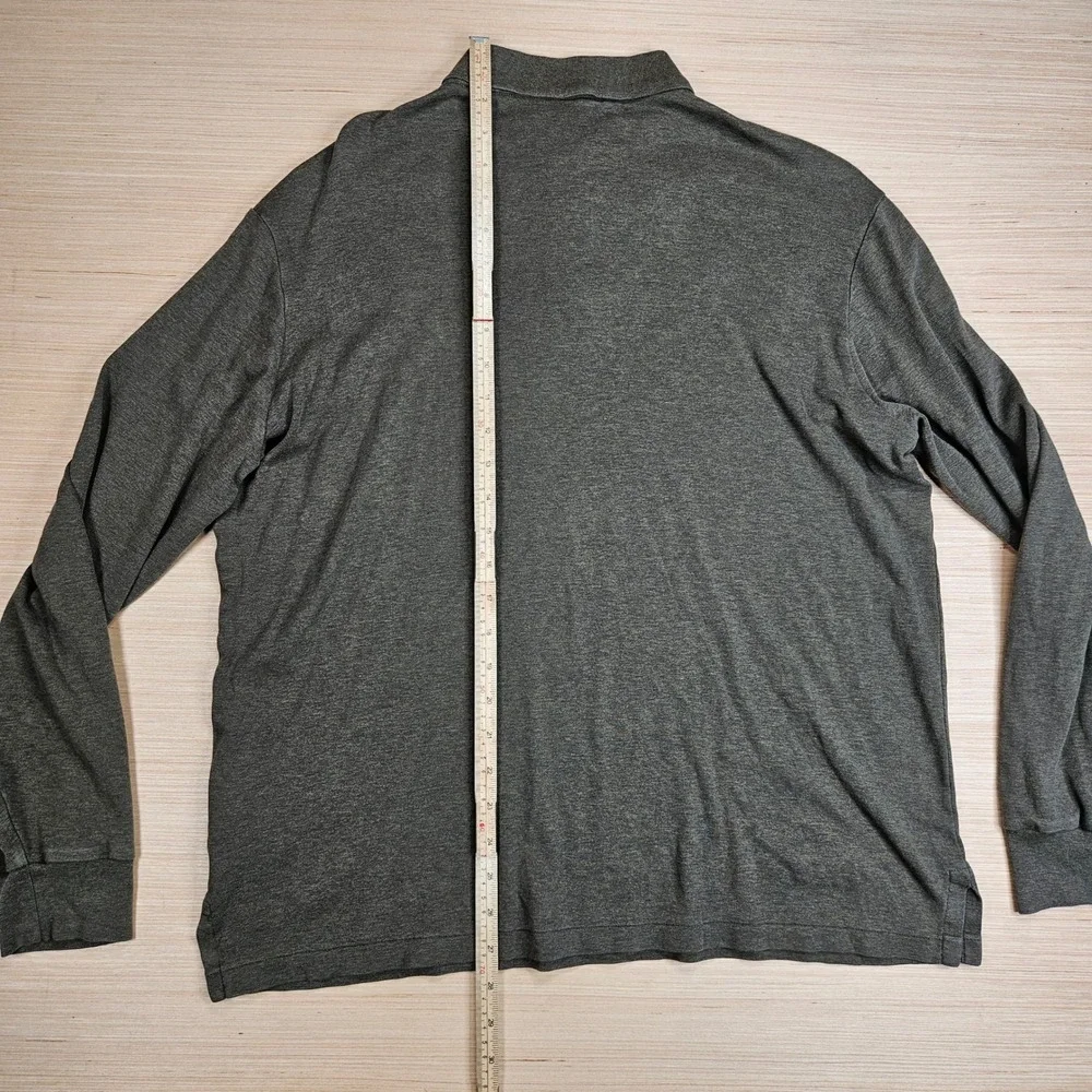 Polo Ralph Lauren Polo Shirt Mens L Green Classic Fit Soft Cotton Long Sleeve